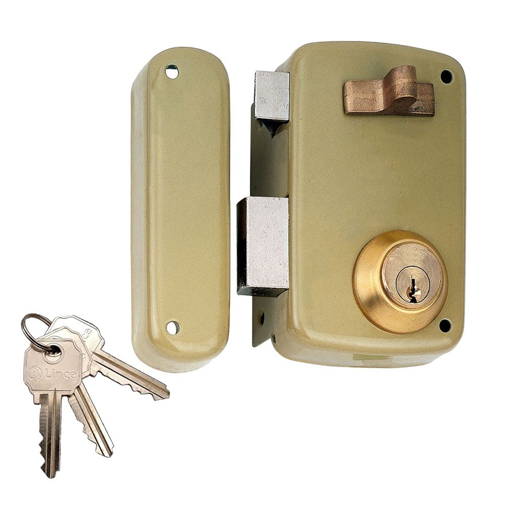 Fechadura de sobreposição com cilindro 5056A entrada 60mm, à esquerda 95056AHE60I lince