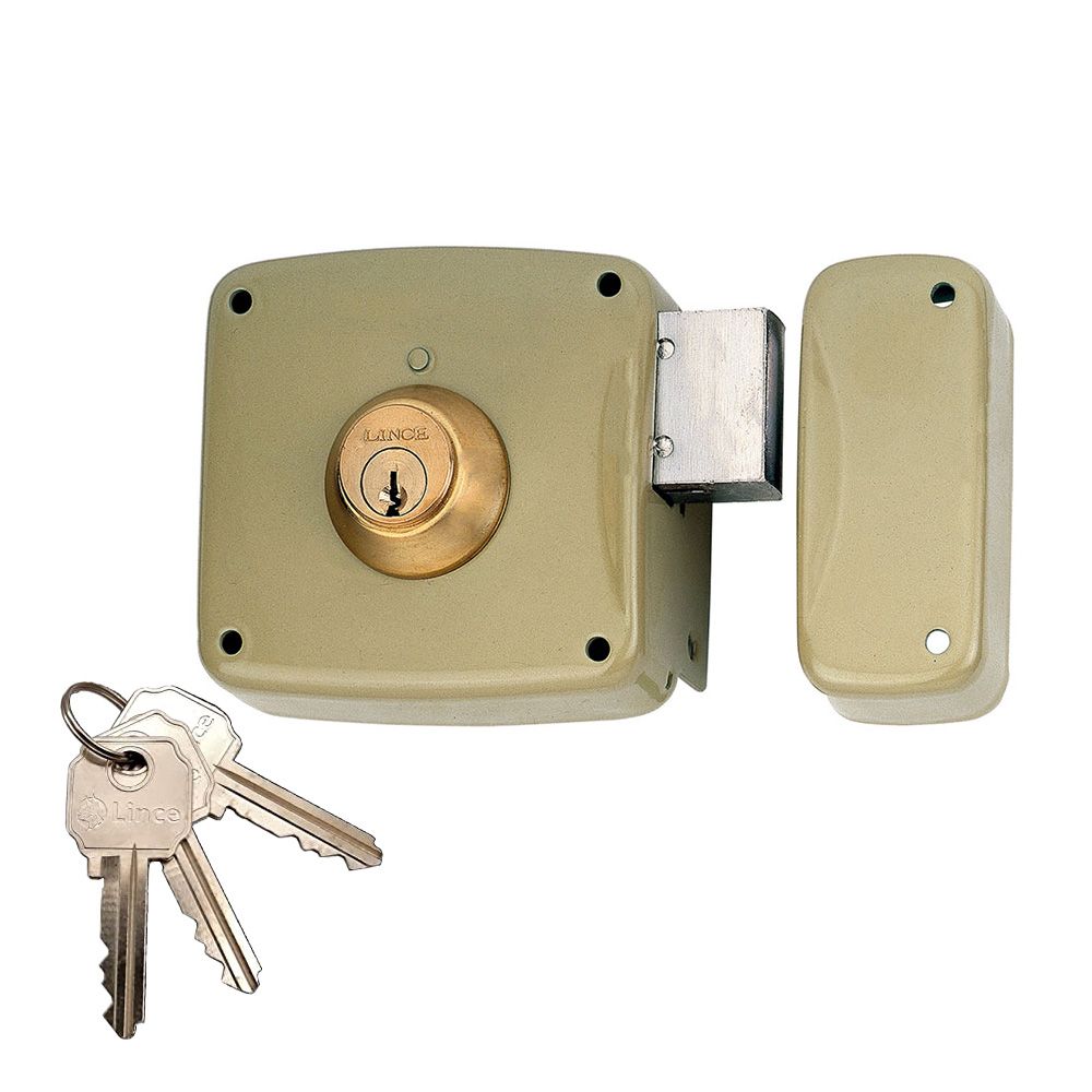 Fechadura de sobreposição com cilindro 5124A entrada 100mm, à direita 95124AHE10D lince