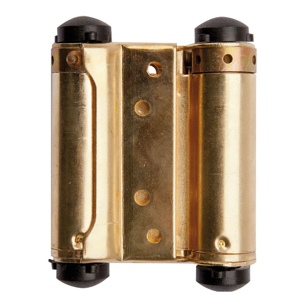 Dobradiça de dupla ação, modelo 0989HE, em aço com acabamento esmaltado, 62 x 125 mm