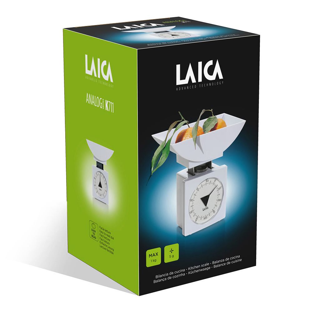 Balança mecânica com BOL branca 1kg KS711 laica - Image 3