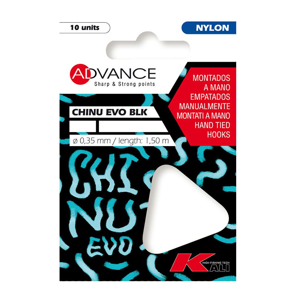 Pacote de 10 ganchos chinu EVO 4 Ø0,28 mm 1,50 m