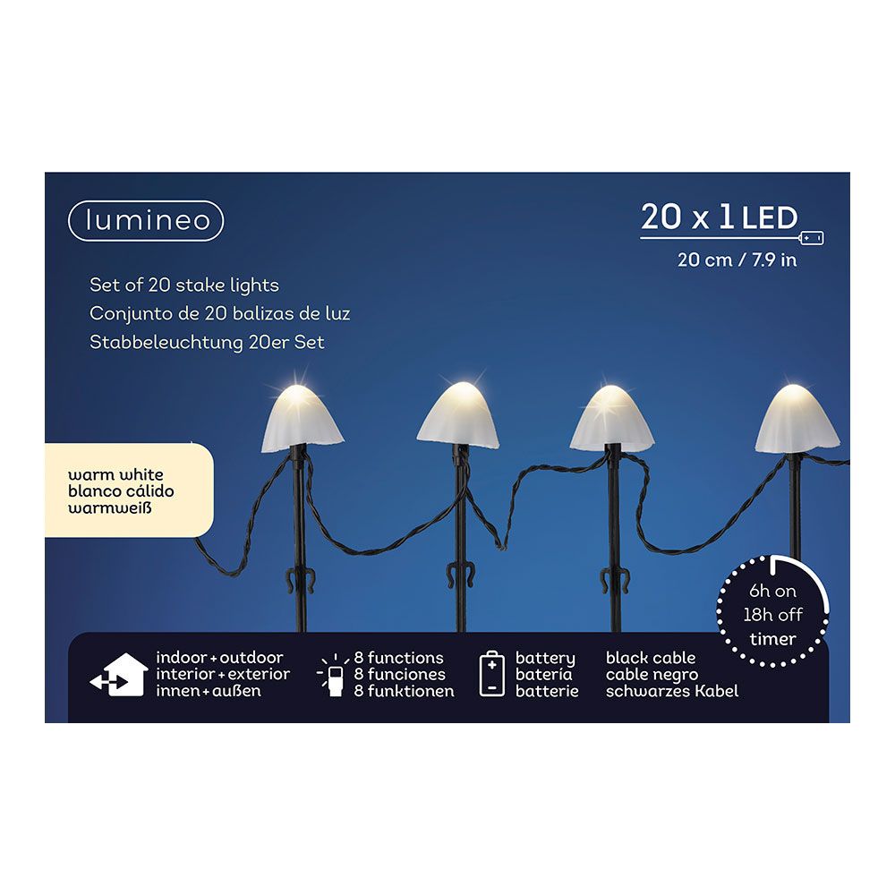 Estaca LED em forma de cogumelo com 8 funções para exterior 491762 - Image 2