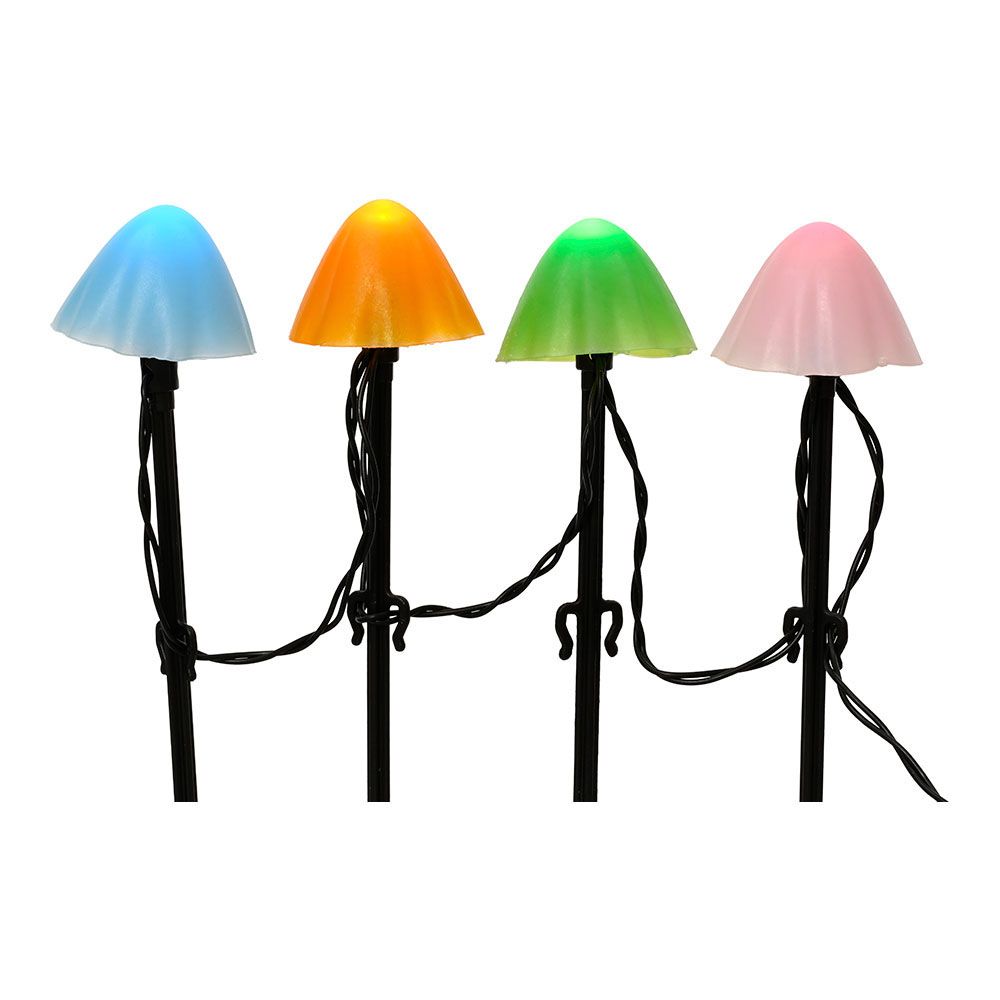Estaca LED em forma de cogumelo multicor com 8 funções para exterior 491763