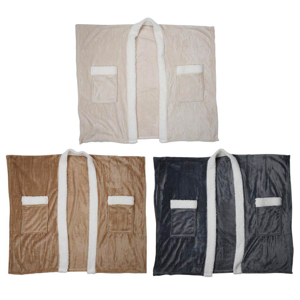 Robe-manta individual com 2 bolsos cores sortidas - Image 2