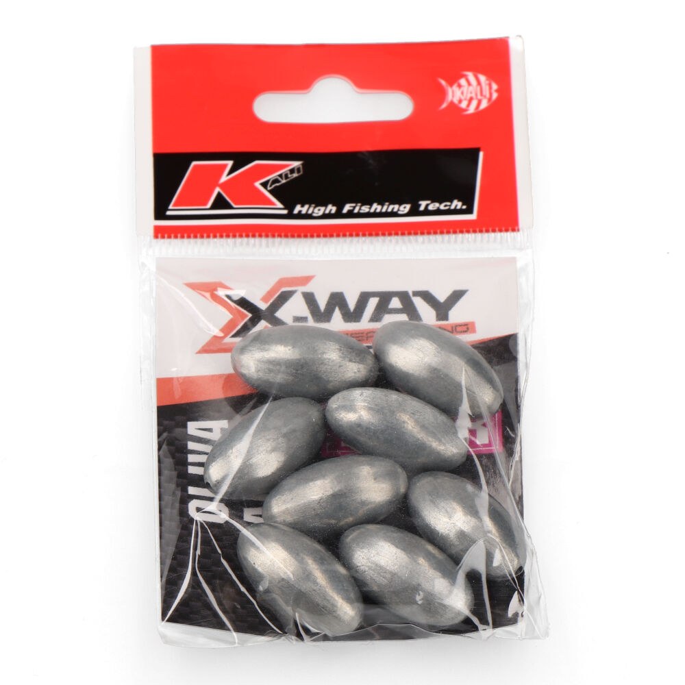 Chumbada de pesca em formato de azeitona, 17 g, pacote com 5 unidades - Image 2