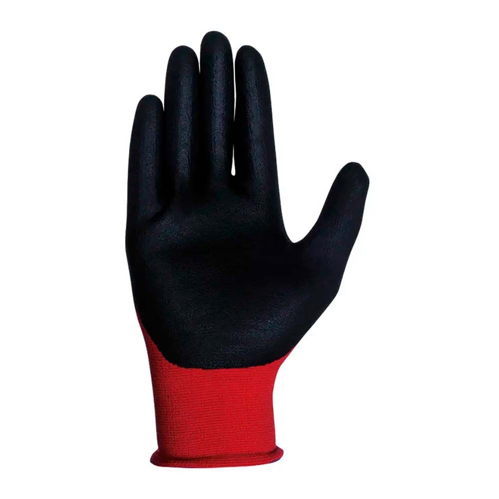 Luvas nylon / lycra com palma nitrilo microfoam, econit foam, vermelha e preta T-8 M - Image 2