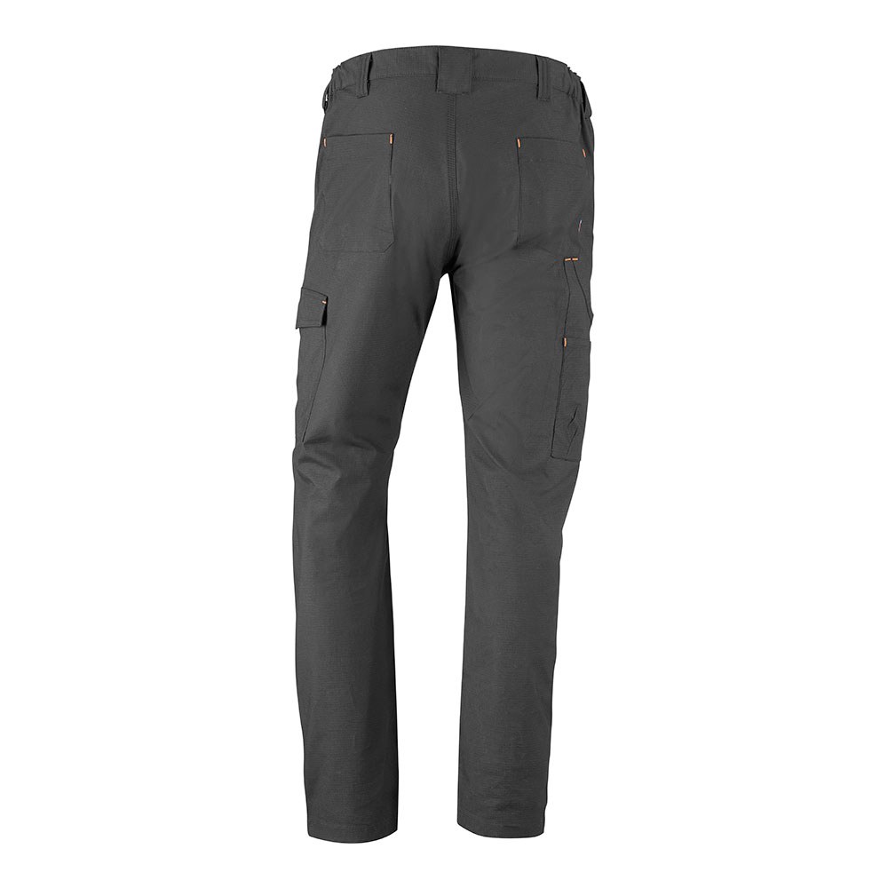 Calça de estrada cinza elástica com vários bolsos, tamanho G - Image 2