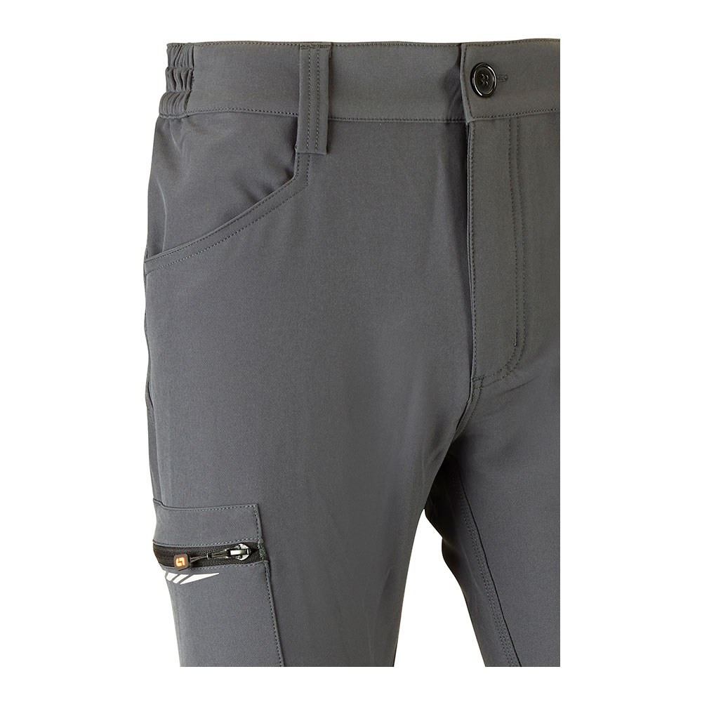 Calça cinza elástica com vários bolsos dinâmicos, tamanho M - Image 3