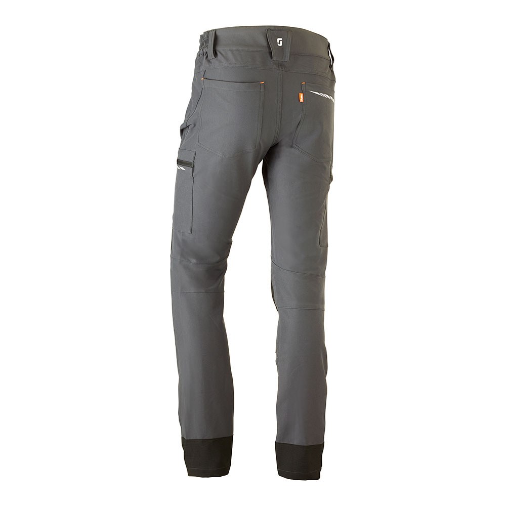 Calça cinza elástica com vários bolsos, tamanho XL - Image 2