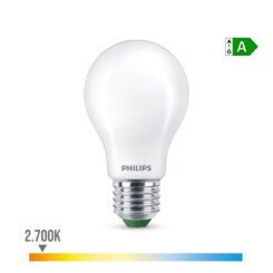 Lâmpada ultra efficient LED classic 4W 840Im E27 2700K, Ø6x10,4cm, philips