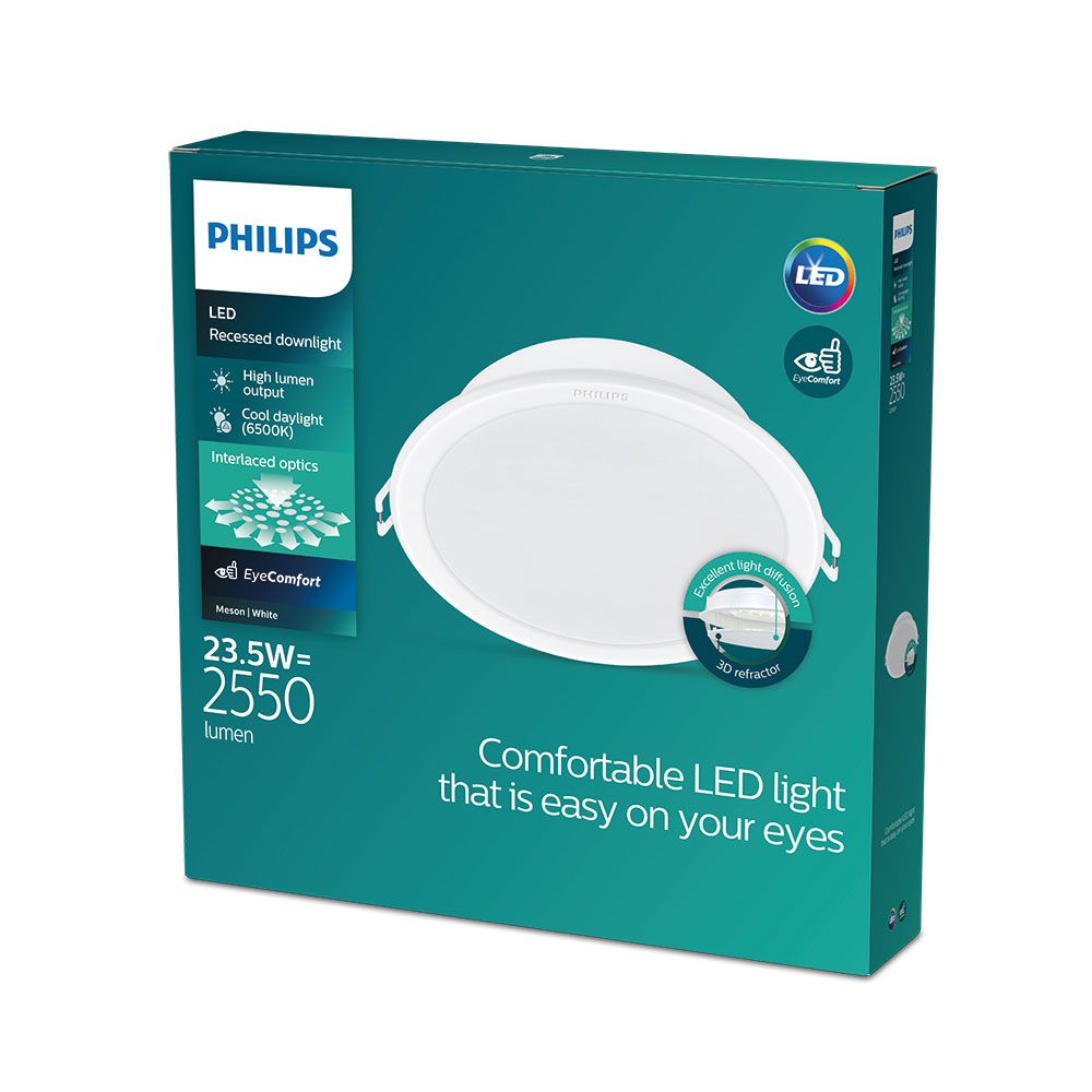 Downlight LED de encastrar 23,5W 2550lm 6500K LUZ fria MOD. meson Ø21,5x10,5cm philips - Image 3