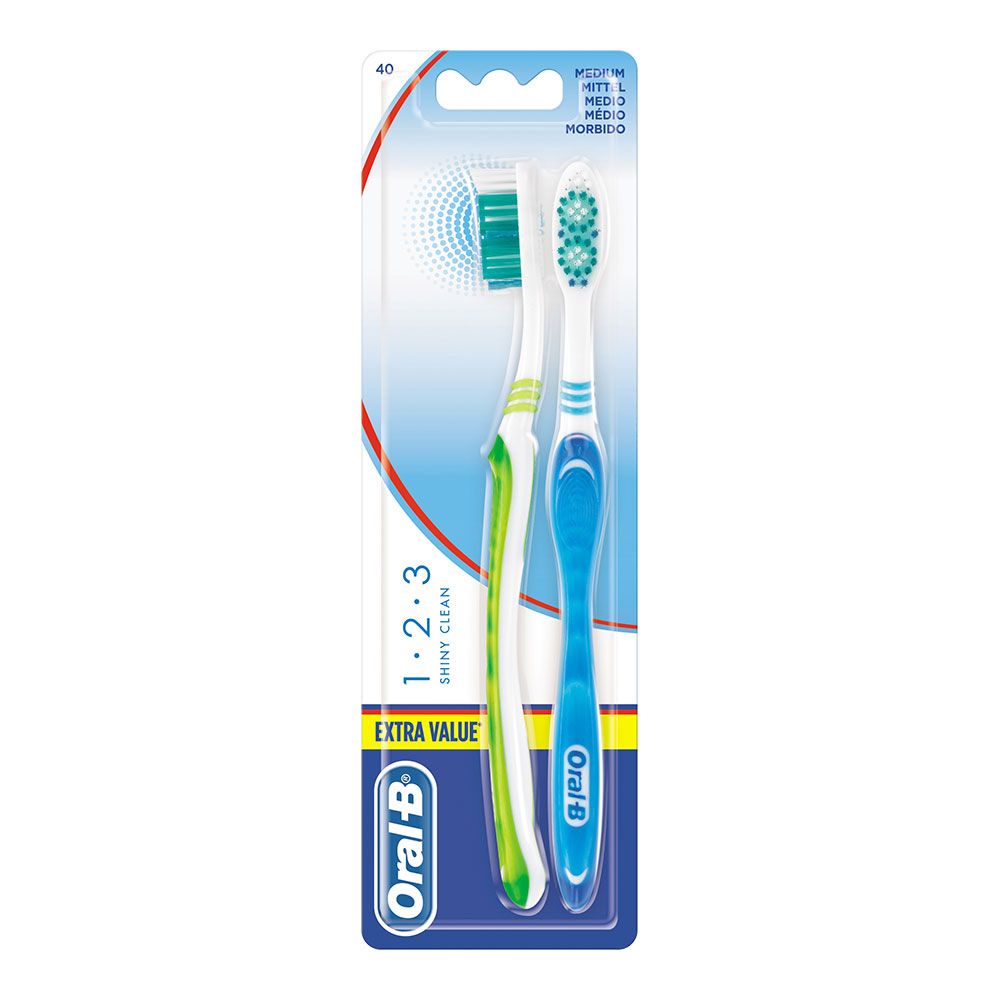 Escova de dentes shiny clean 2 UDS cores / modelos diversos.medio