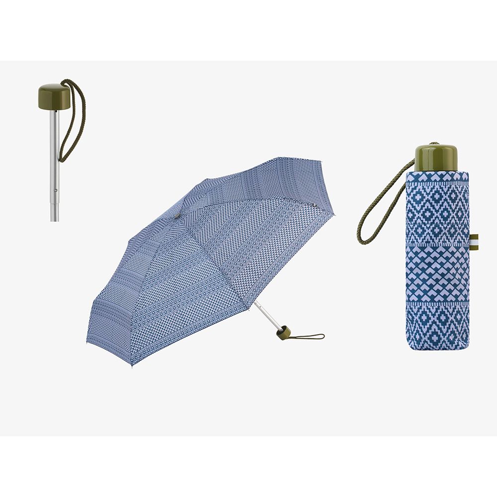 Mini guarda-chuva manual estampado étnico com UV 50+, cores sortidas - Image 4