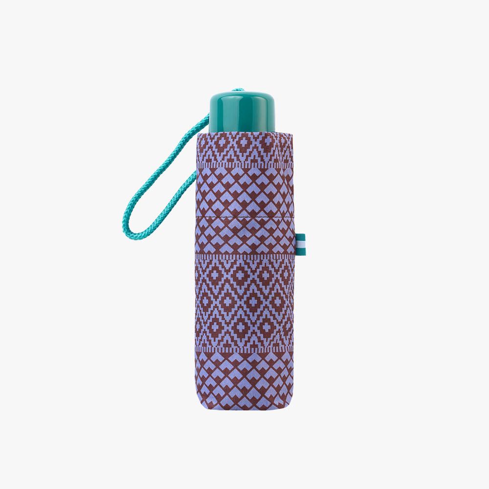 Mini guarda-chuva manual estampado étnico com UV 50+, cores sortidas - Image 9