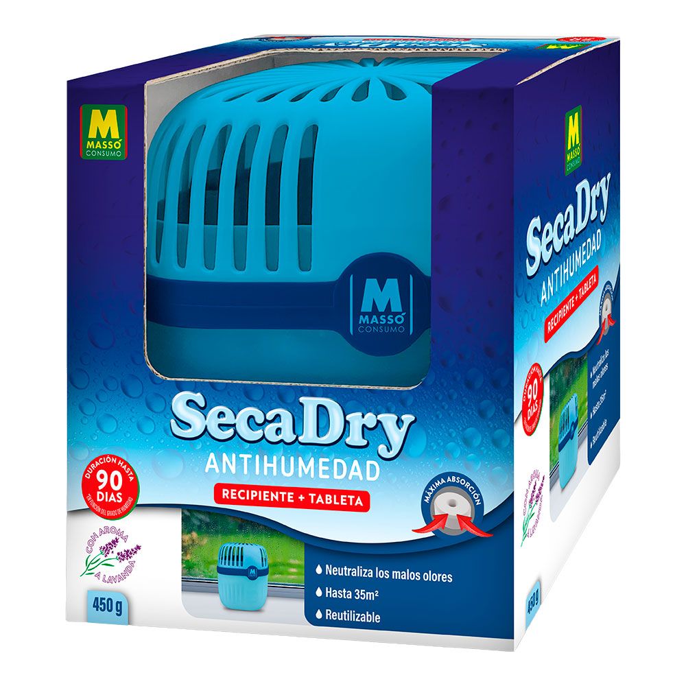 Secadry anti-humidade recipiente + tablete 450 g