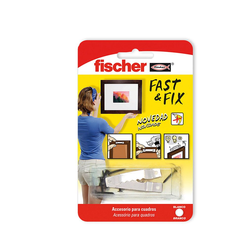 Suporte quadros reto fast&fix (blister 10 unid.) 534845 fischer - Image 2