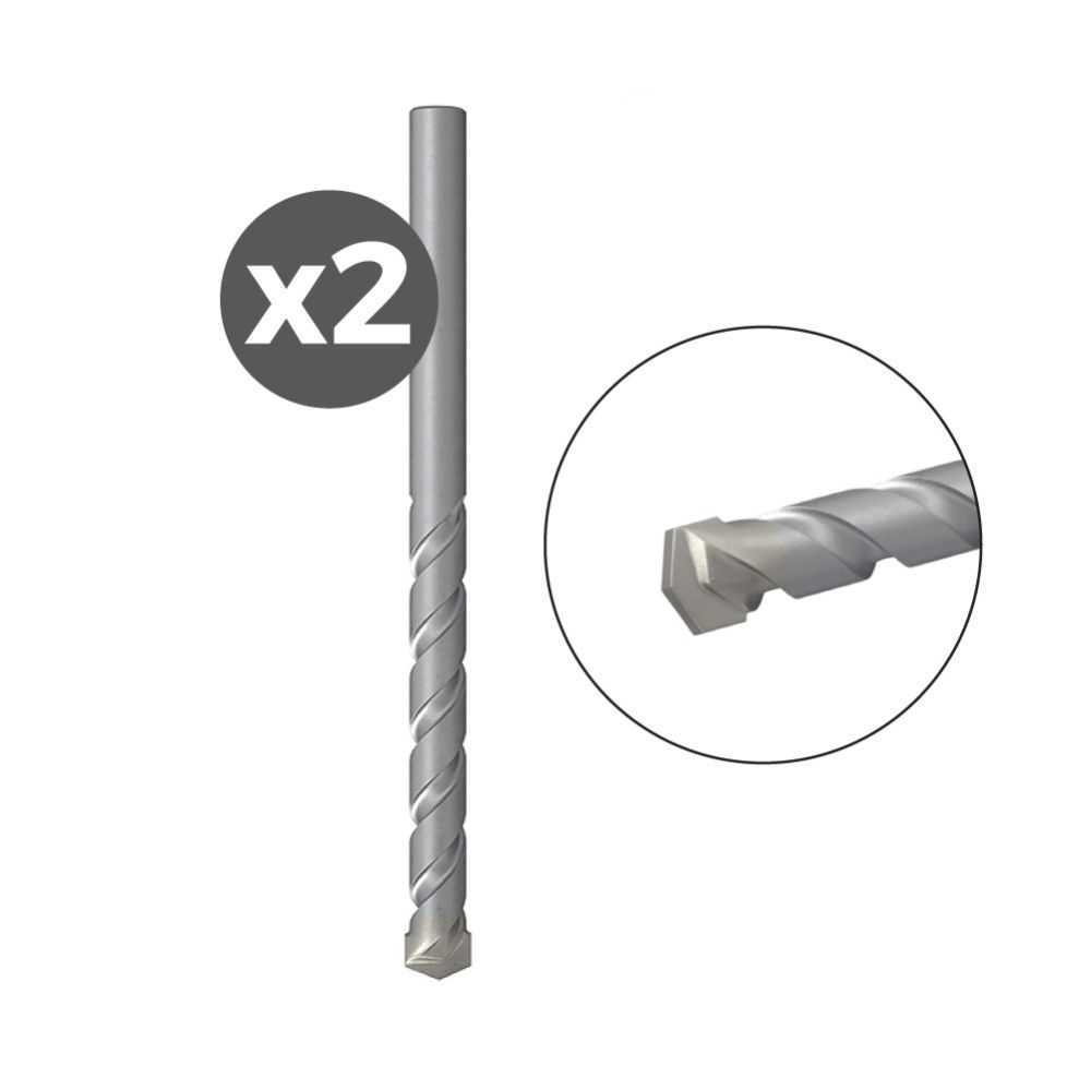 Broca para piedra d-s hm, 2 uds, ø4,00 x 38 /75 mm