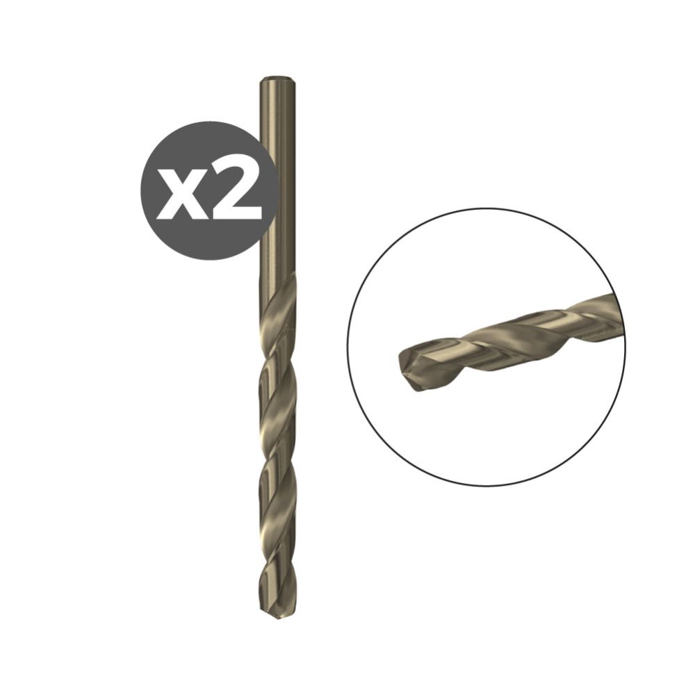 FISCHER Broca para metal HSS-CO, ø2,00 x 24/49 mm, 2 peças