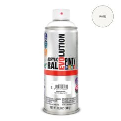 Tinta spray acrílica 520 CC RAL 9010 branco fosco puro