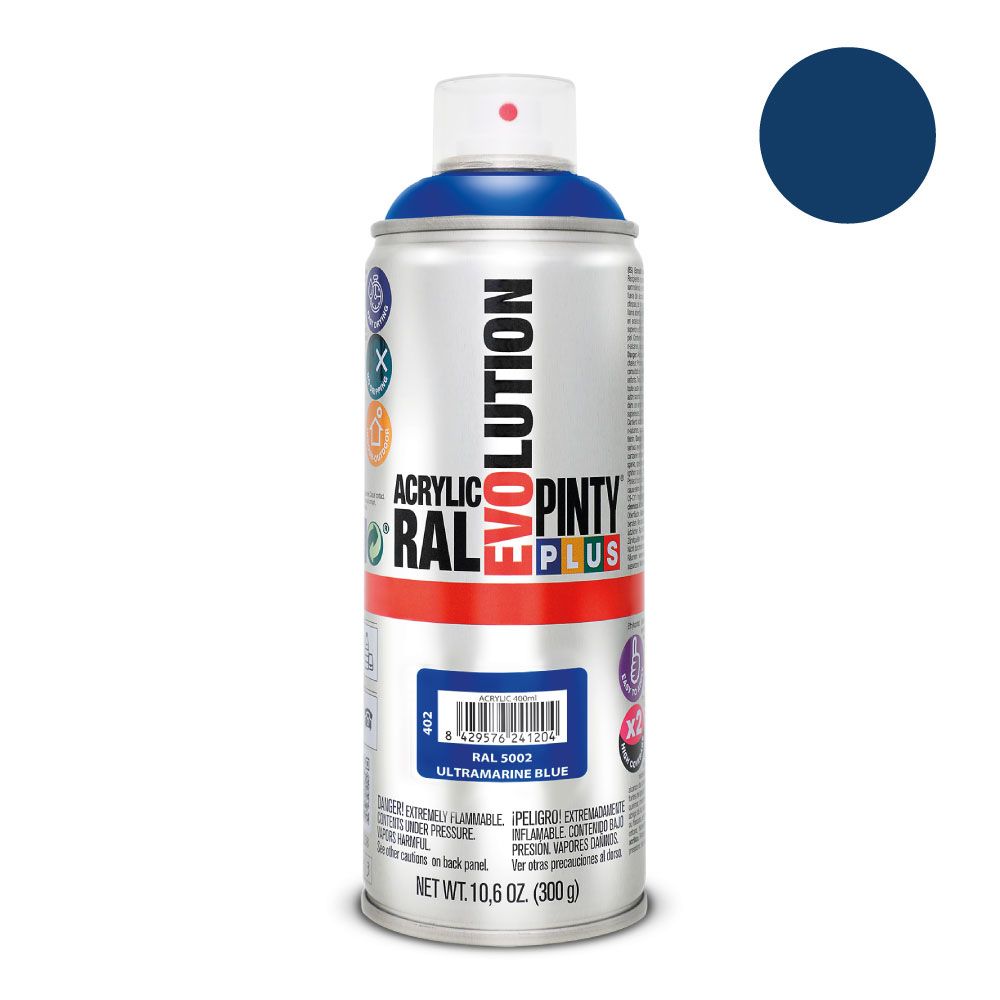 Tinta acrílica spray evolution 520 CC RAL 5002 azul ultramarino 300 g