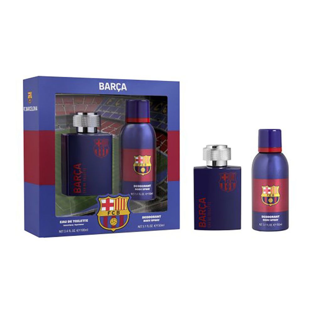 Estojo FC barcelona com colônia 100 ml e desodorizante em spray 150 ml