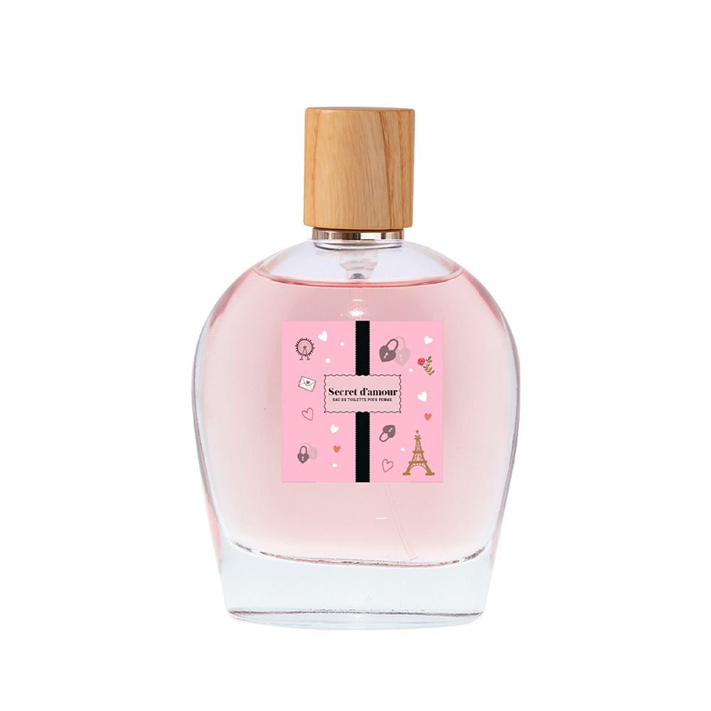 Tester 100 ml, EAU de toilette secret d'amour senhora. gratuito na compra de 4 unidades. da fragrância correspondente ao testador