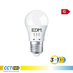 Lâmpada esférica LED P45 E27, 6 W, 500 LM, 3CCT, Ø45 x 88 mm