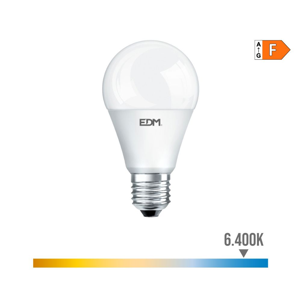 Lâmpada standard LED E27 7W 600lm 6400K LUZ fria Ø6x10,8cm EDM