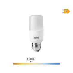 EDM Lâmpada led e27 tubular 10 w 1100 lm 4000 k luz natural ø4 x 10,7 cm