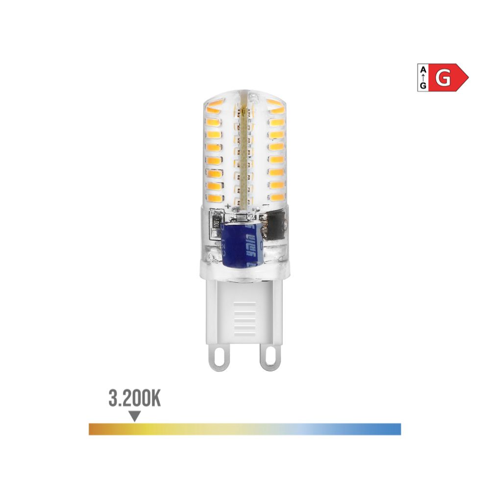Bombilla g9 silicona led 2,5 w 170 lm 3200 k luz calida ø15 x 50 mm