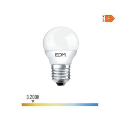 Lâmpada esférica LED e27 7w 600 lm 3200k luz quente ø4,5 x 8 cm