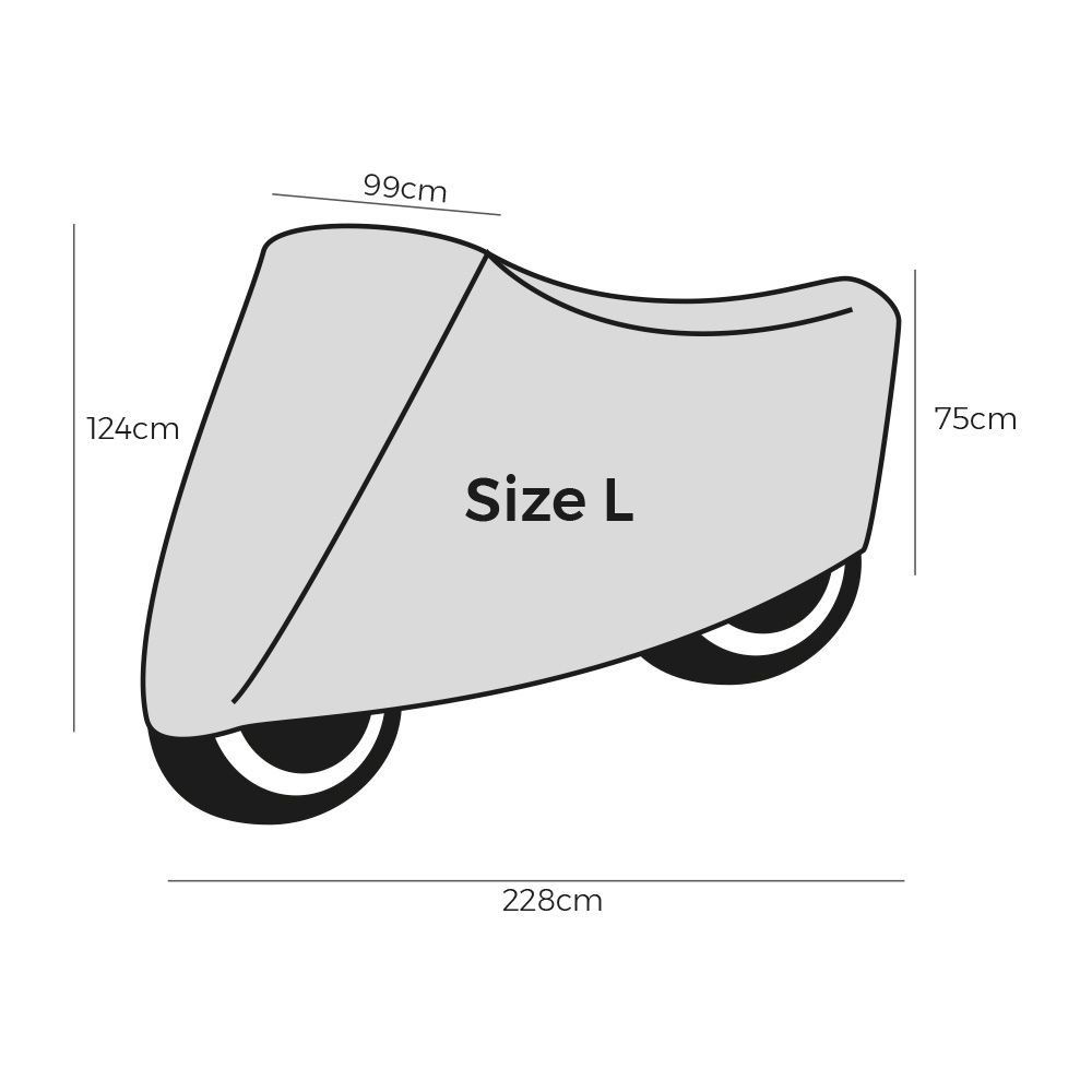 Capa para proteger motos tamanho l 228x124cm - Image 2