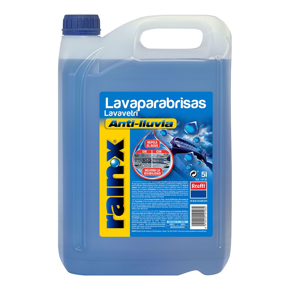 Líquido limpa para-brisas antichuva 5l. rainx