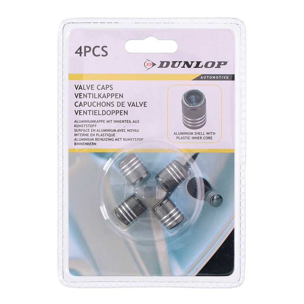 SET de 4 tampões de válvulas rodas de carro cinza - Image 2