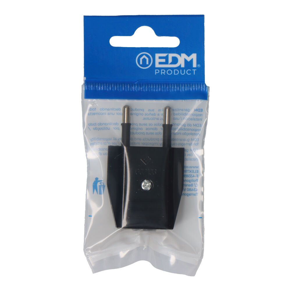 Ficha 10A 250V 4mm preta (embalada) - Image 2