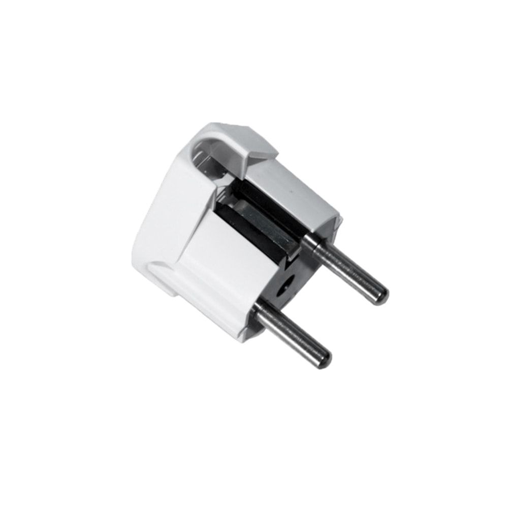 Ficha tipo F T/TL saída lateral 4,8mm 16A branco (embalada)