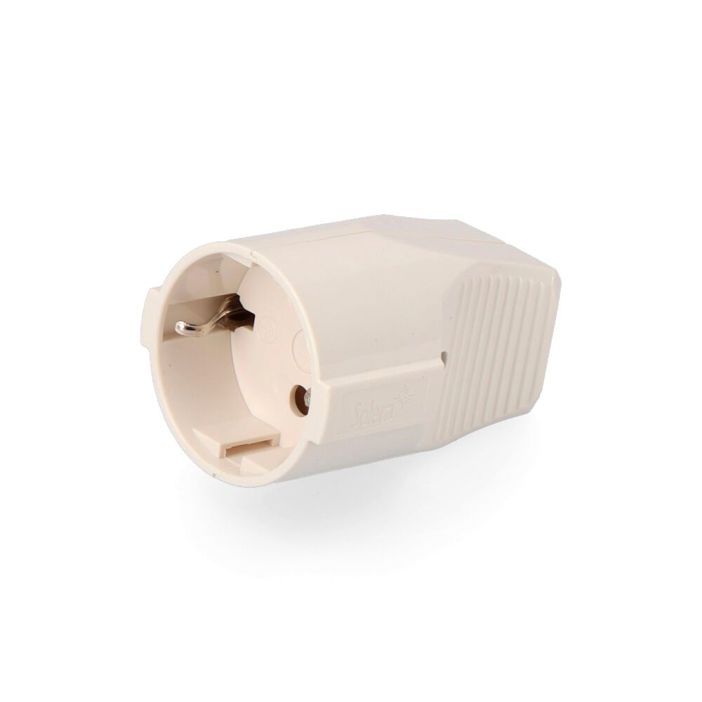 Base aérea T/TL tipo F 4,8mm 10/16A 250V branco (embalado)