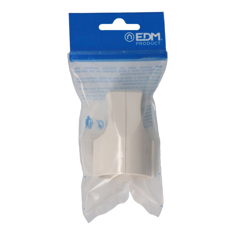Base aérea T/TL tipo F 4,8mm 10/16A 250V branco (embalado) - Image 2