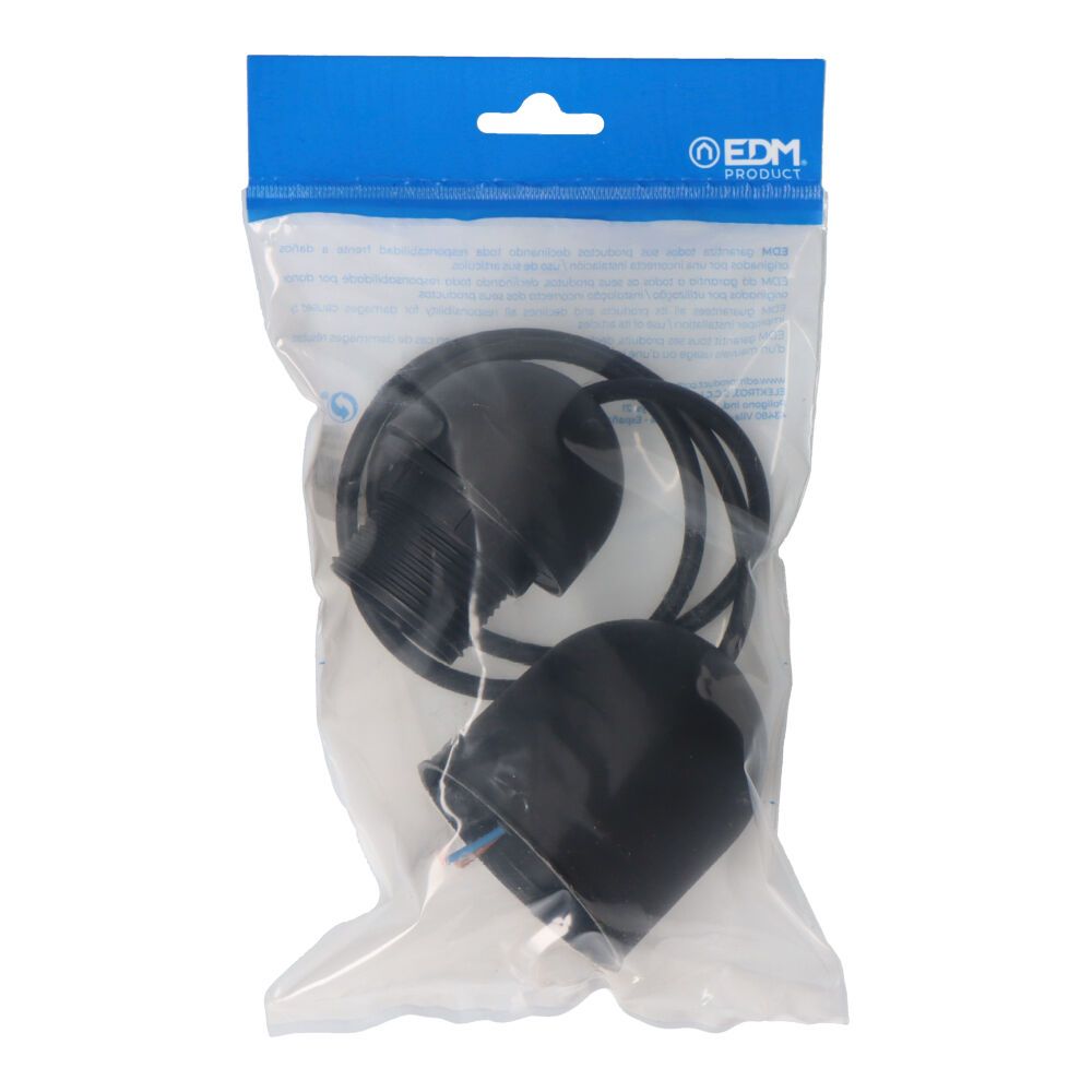 Conjunto pingente preto E27 comprimento 80cm (embalagem) - Image 2