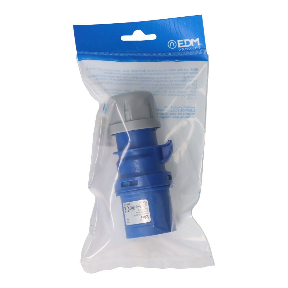Cetac 2P+T azul plug 16A 230V~ IP44 (embalado) - Image 2