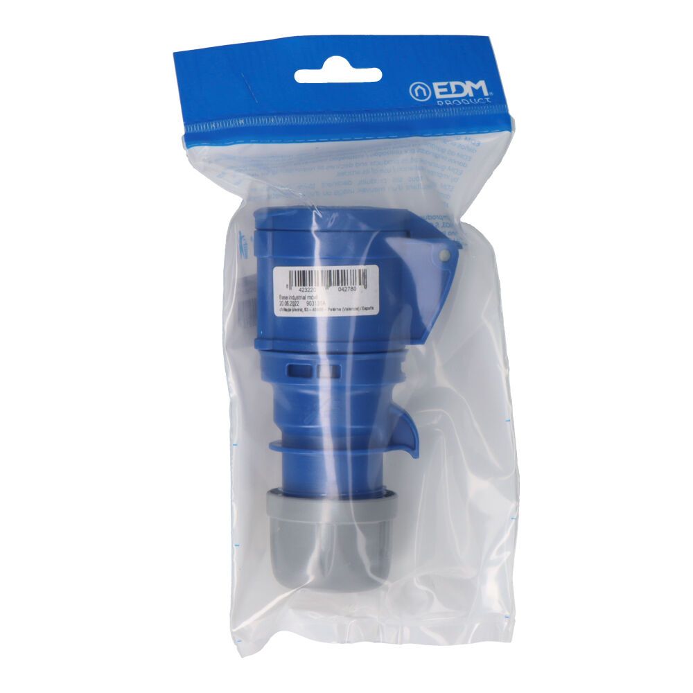 Cetac 2P+T azul 16A 230V~ IP44 base aérea (embalada) - Image 2