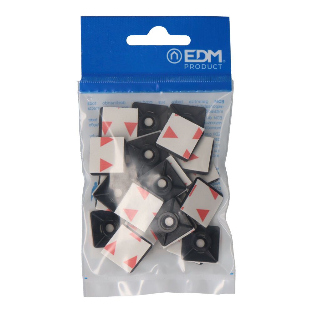 Soporte adhesivo para brida negra (blister 25 unid.) - Image 2