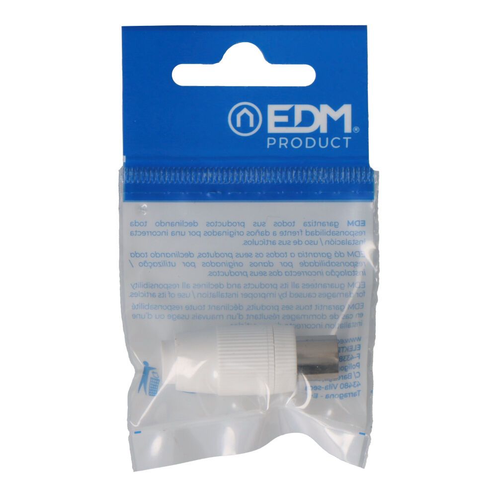 Ficha TV femea reto 9,5mm EDM embalada - Image 2