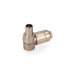 Ficha macho TV metalica curva 9,5mm EDM embalada