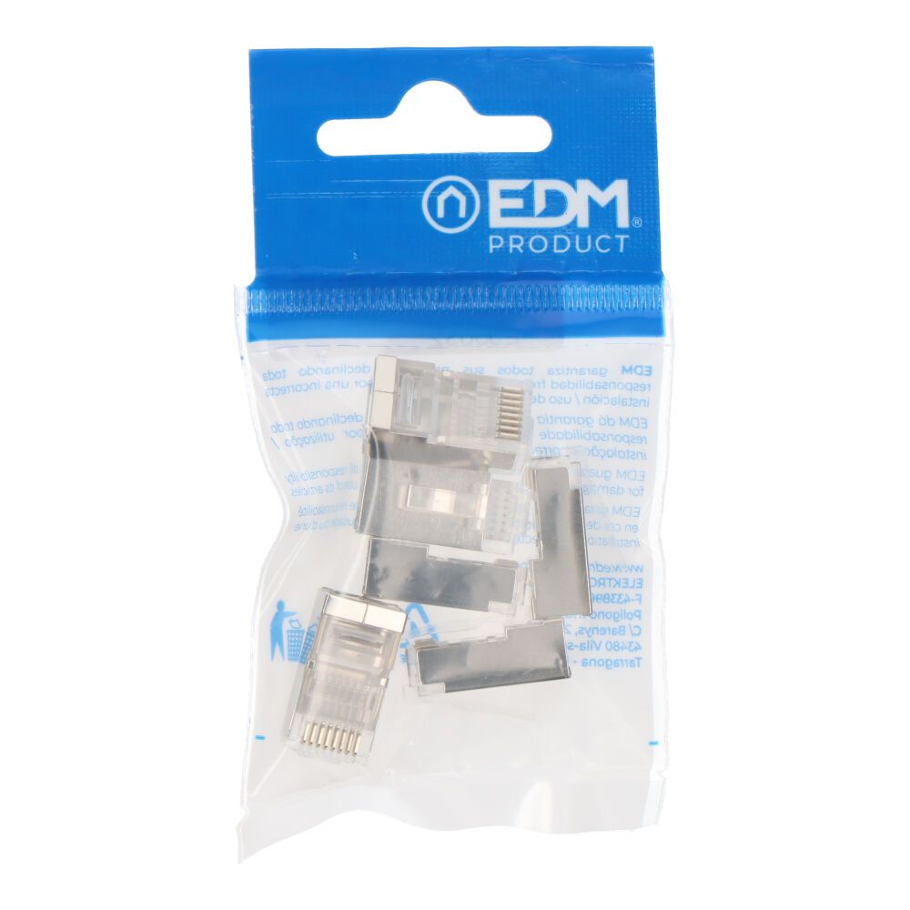 Conector RJ45 macho FTP CAT5E fechado (saco 6 u) - Image 2
