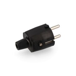Plugue de borracha 10/16a ​​​​250v t/tl ip44 4,8mm preto (encolhível) edm