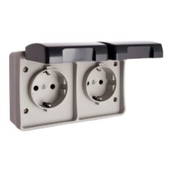 Base estanque fixa, duplo t/tl 16 a 250 v ip44