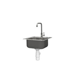 Lava-louça em inox com torneira