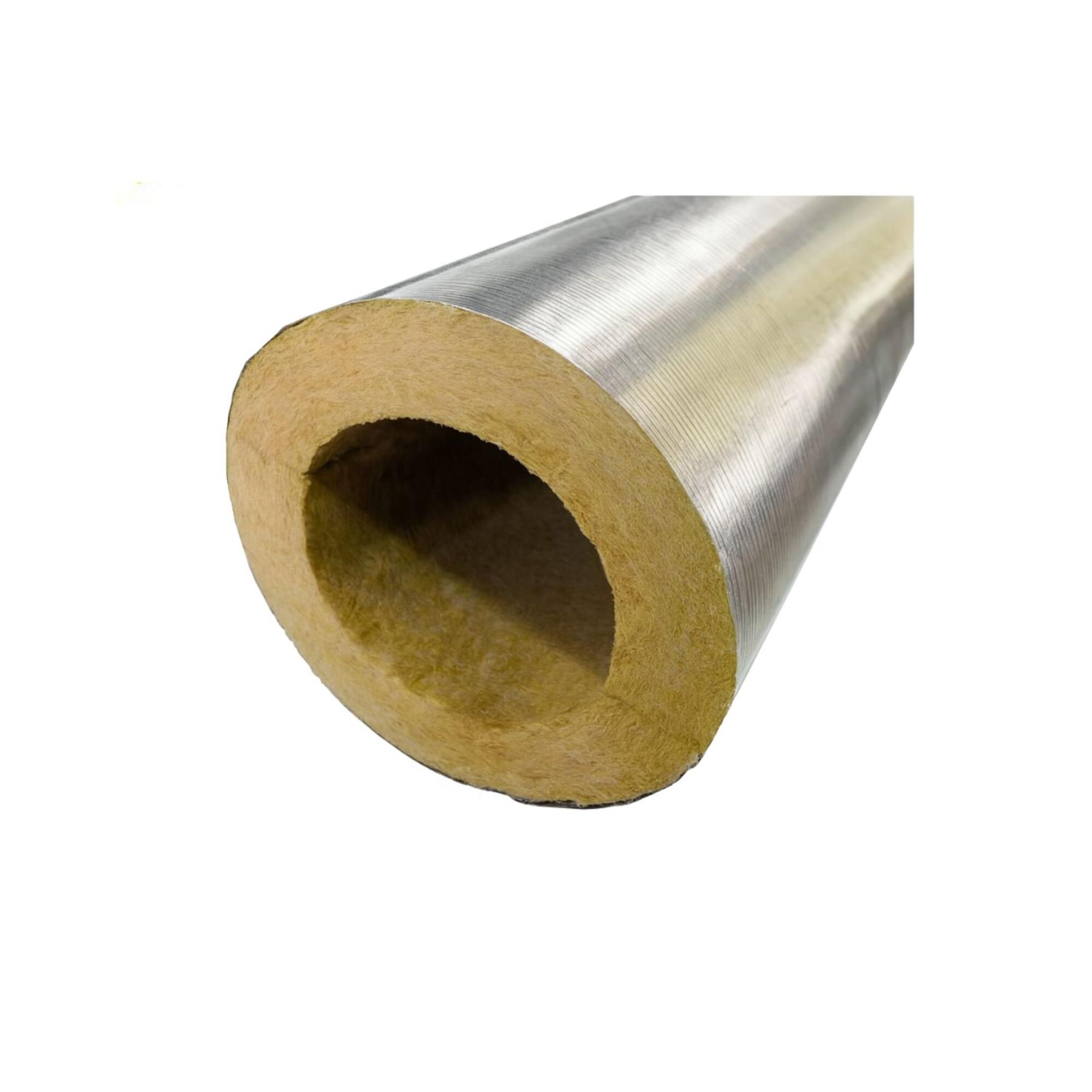 Coquilha de Lã de Rocha Revestida a Alumínio CQ 100 Ø3" Esp. 30mm Tubagem Conduta