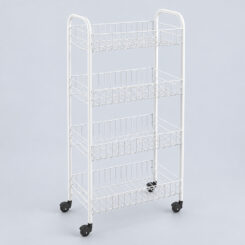Carrinho multiusos com 4 cestos, branco, 41 x 23 x 84 cm